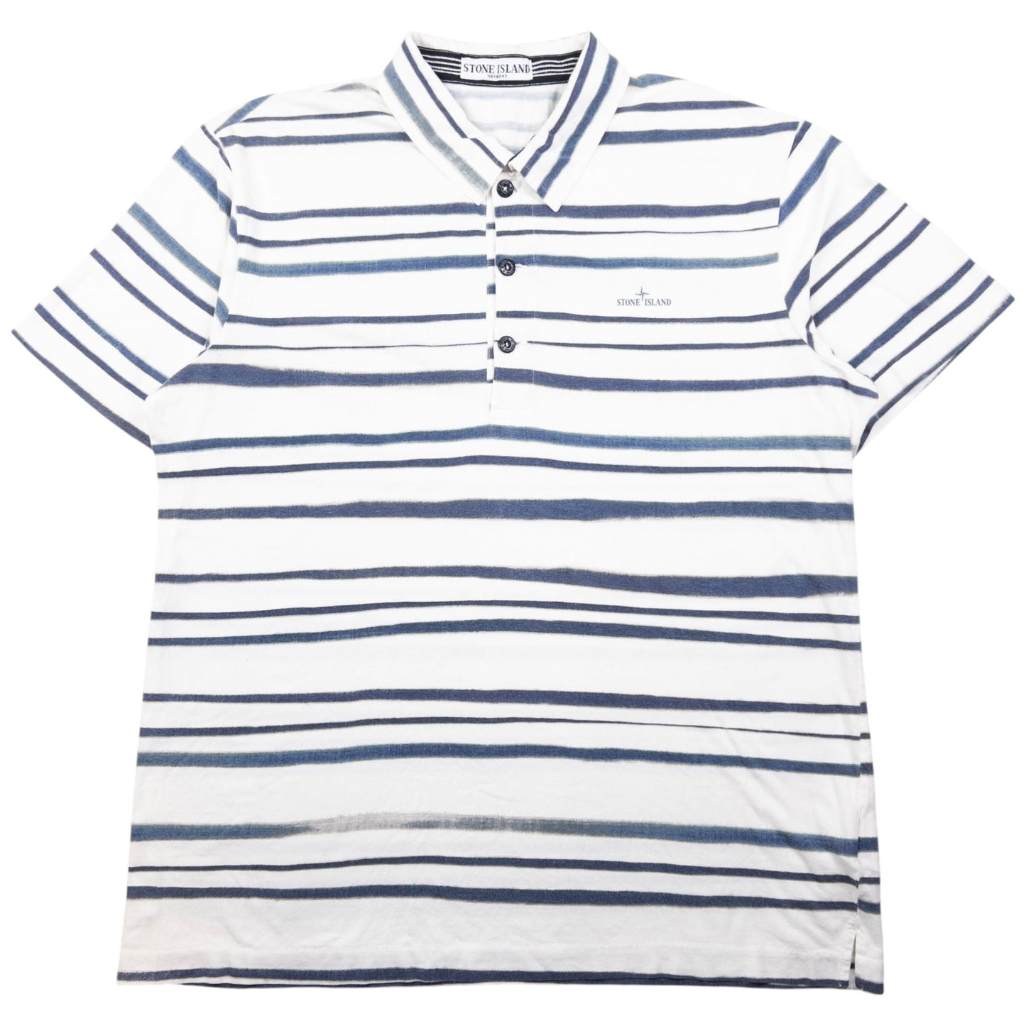 Vintage Stone Island Striped Polo Shirt Size M