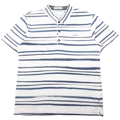 Vintage Stone Island Striped Polo Shirt Size M