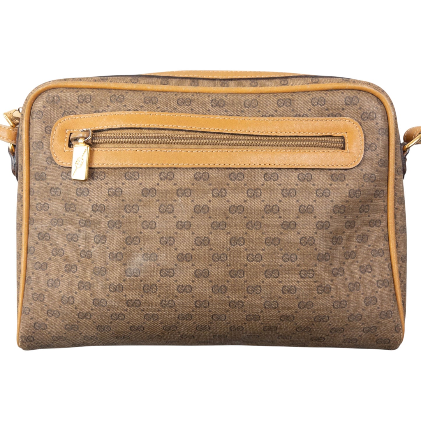 Vintage 80s Gucci Monogram Leather Crossbody Bag