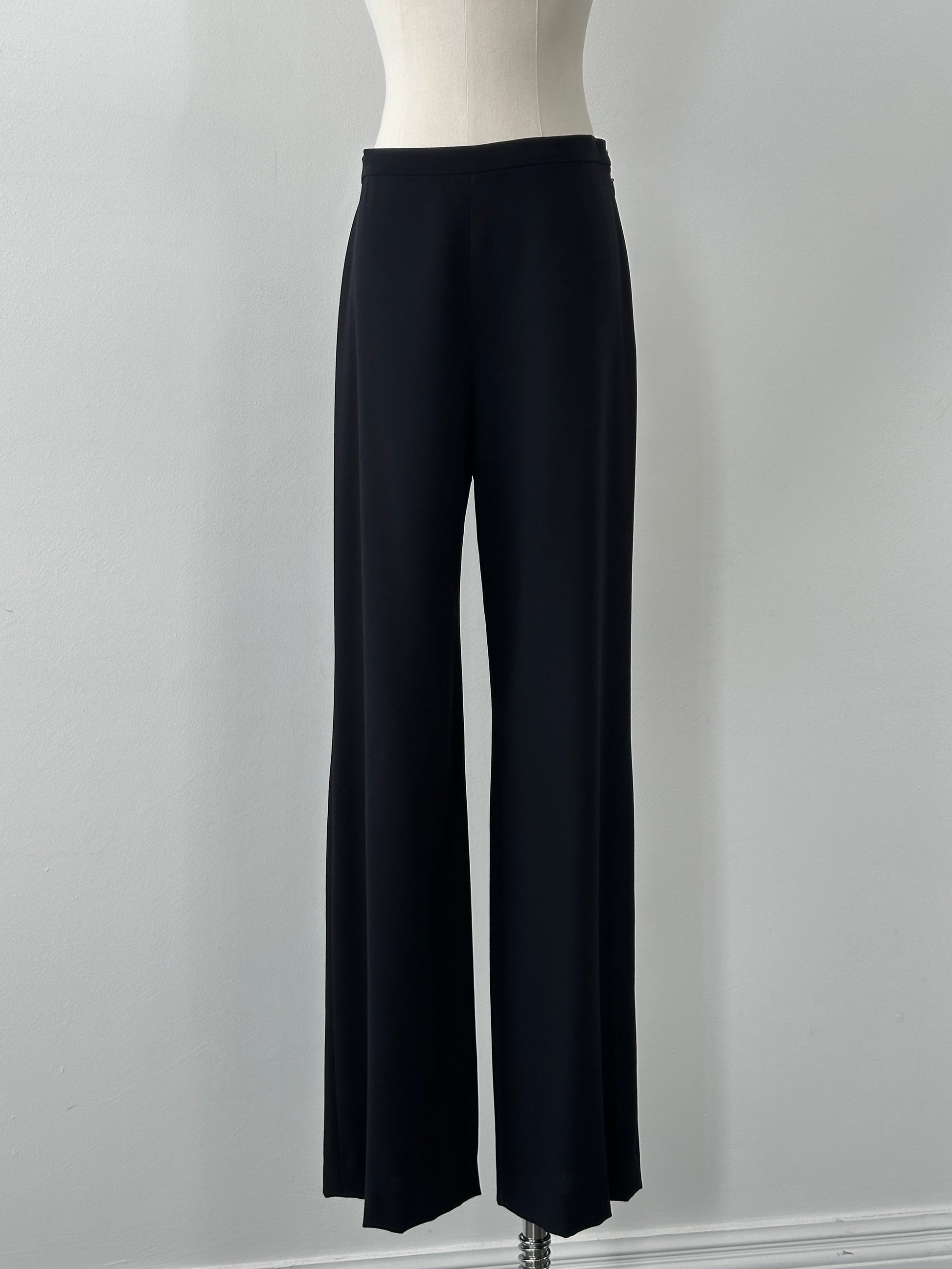 Max Mara 1990s Pure Wool Wide Leg Trousers - W29