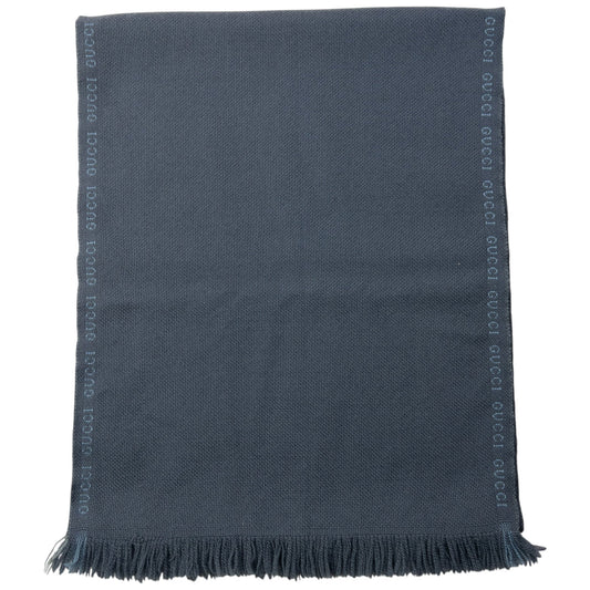 Vintage 2000s Gucci Wool Scarf | O/S, Grey