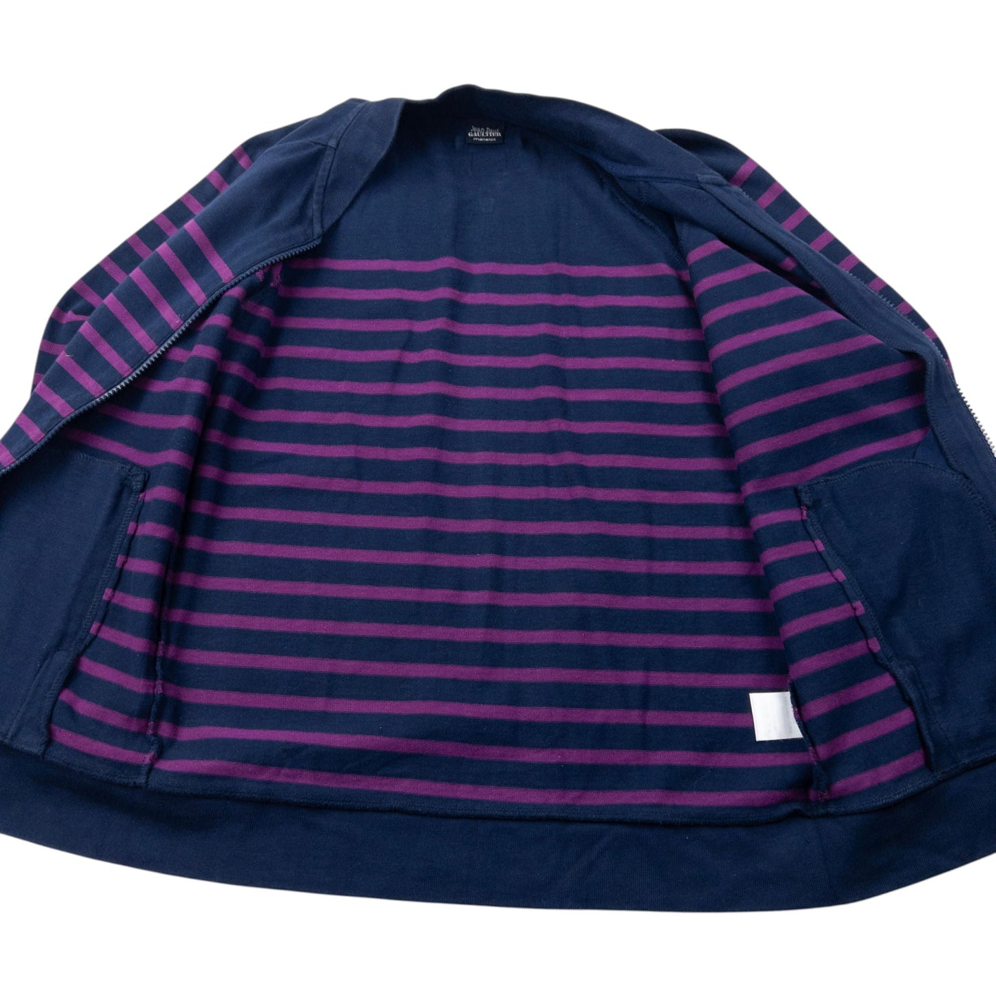 Vintage Jean Paul Gaultier Matelot Striped Zip Up Sweatshirt Womens Size S