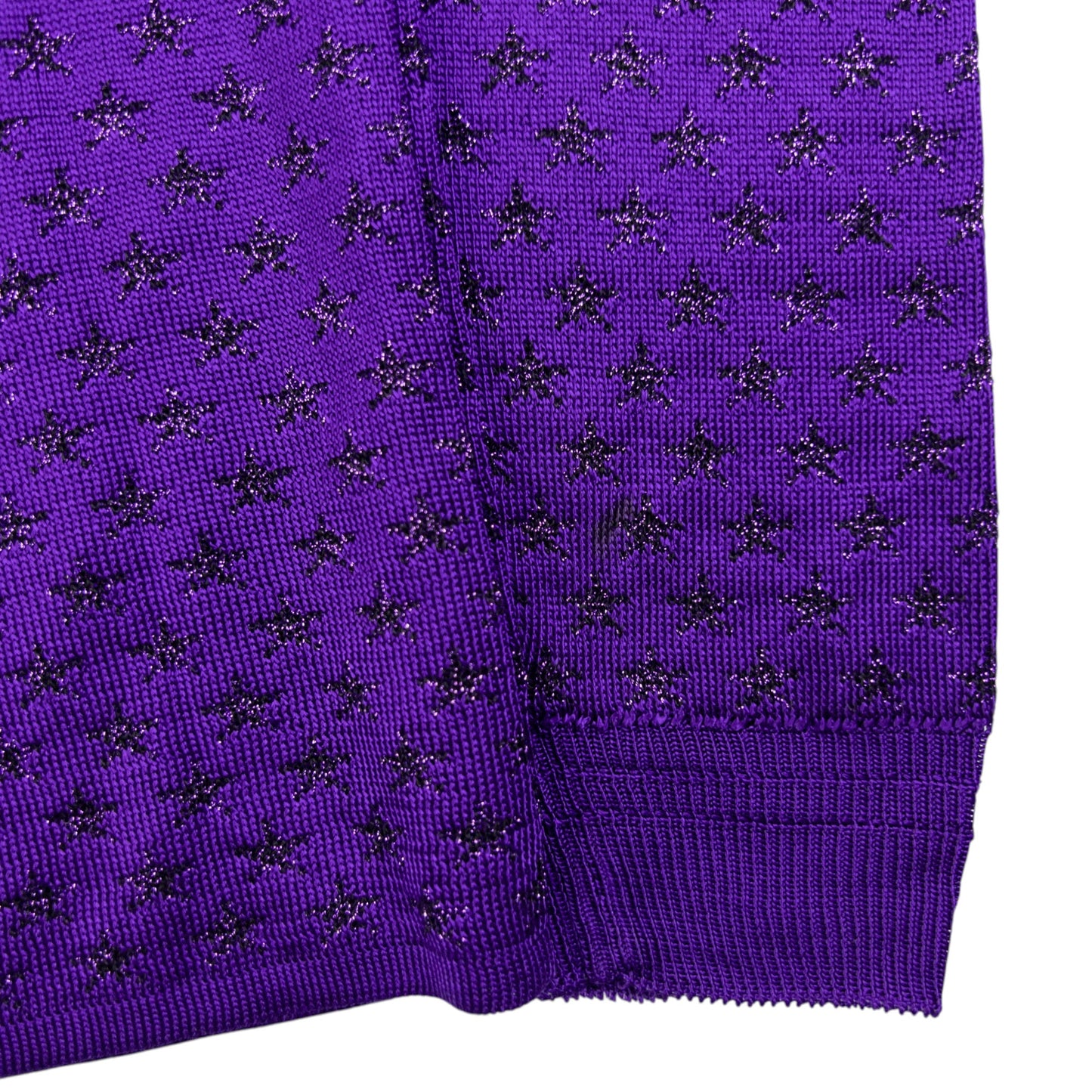 Vintage 90s Gianni Versace Star Pattern Wool Cardigan Womens Size S | Small, Purple