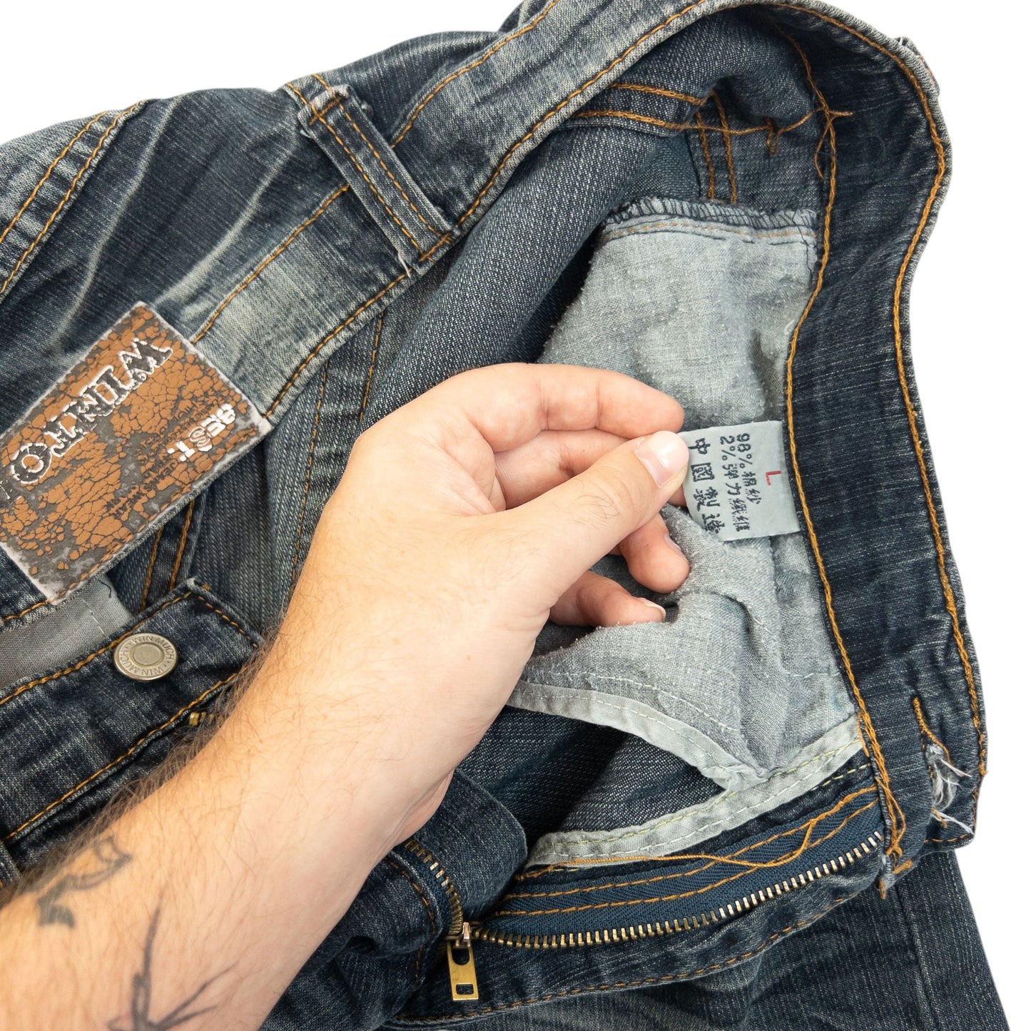 Vintage 2000s Embroidered Skull Pirate Japanese Denim Jeans Size W30 | W30, Multicoloured