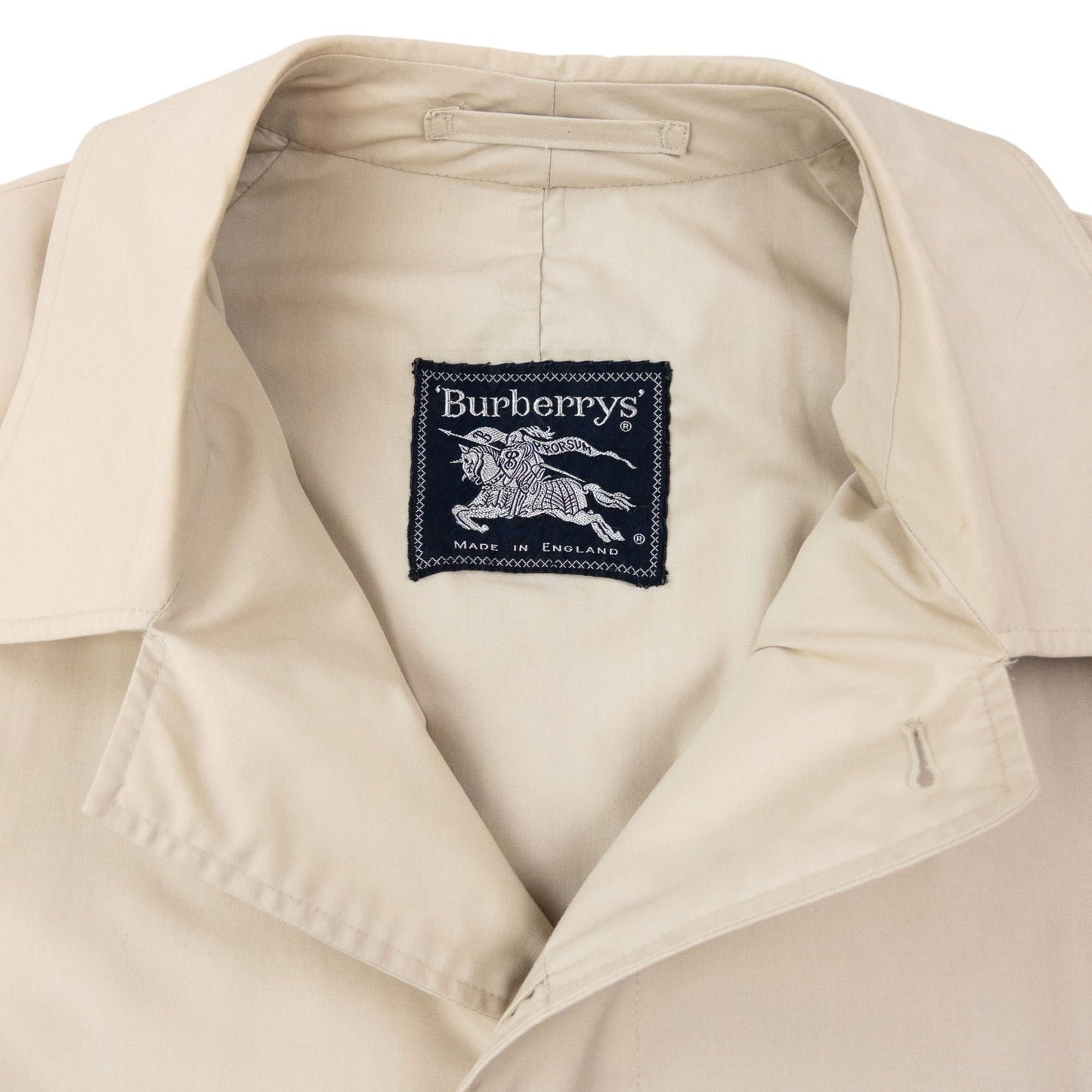 Vintage 90s Burberry Button Up Trench Jacket Size L | Large, Cream