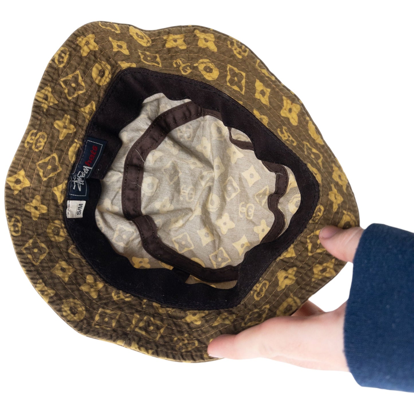 Vintage 2000s Stussy Louis Vuitton Parody Monogram Bucket Hat Size S/M