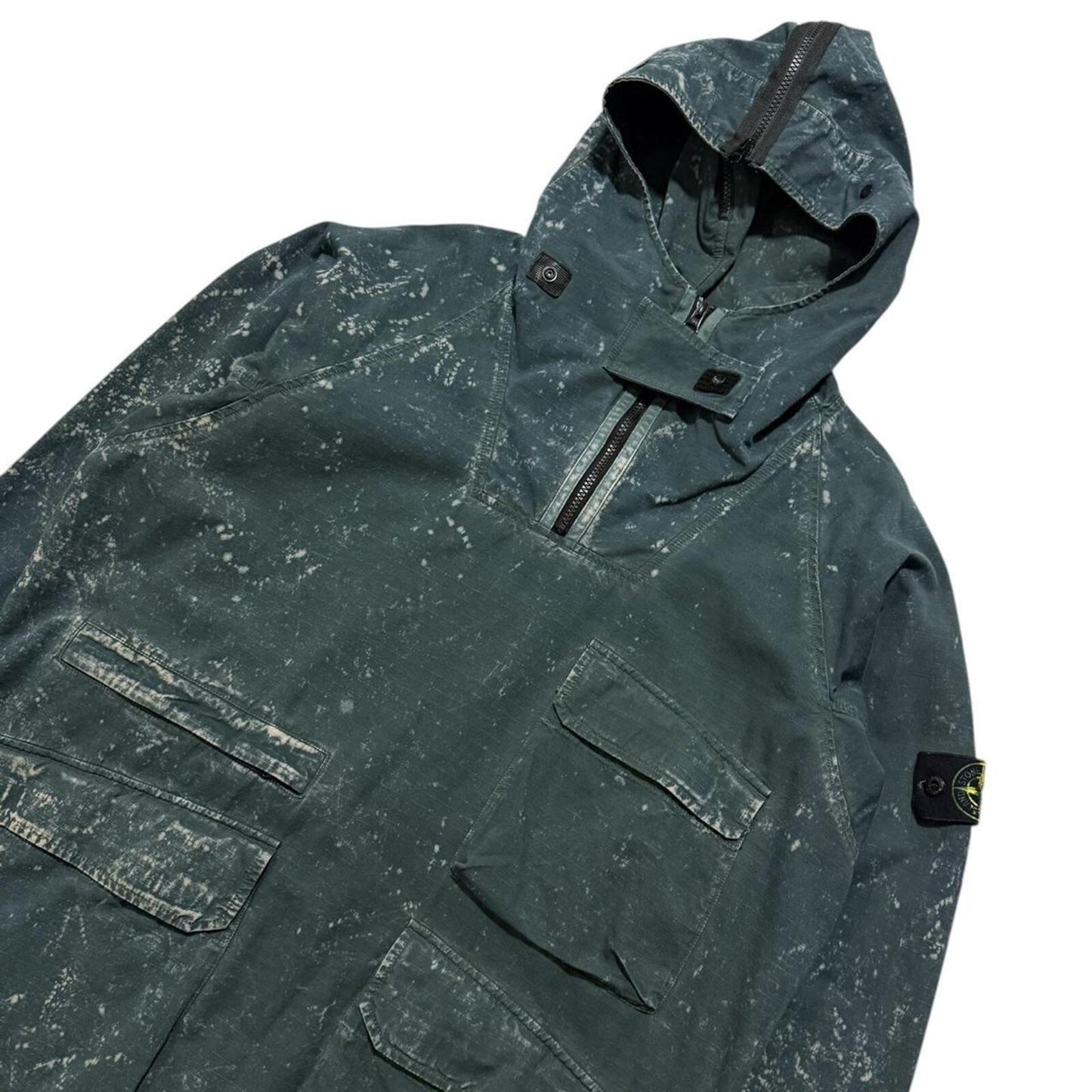 Stone Island Tye dye OVD Ripstop Smock Jacket | Large, Green