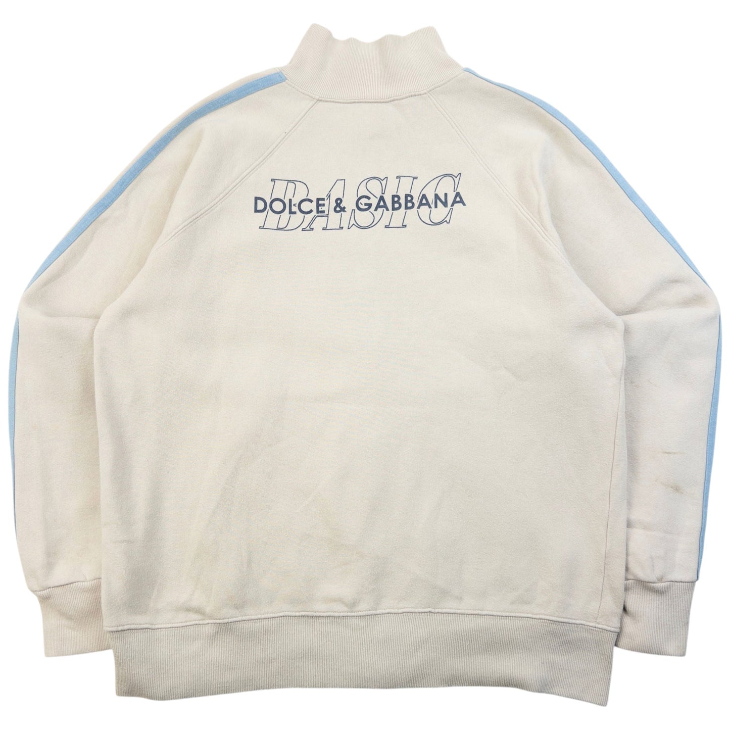 Vintage 2000s Dolce & Gabbana Zip Up Sweatshirt Size M | Medium, Cream