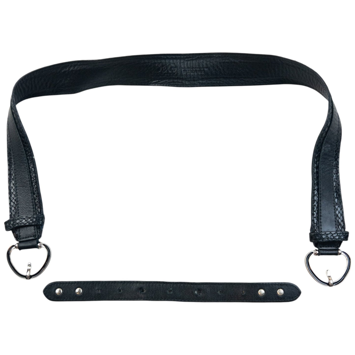 Vintage 2000s Dolce & Gabbana Leather Snakeskin Belt Size L | O/S, Black