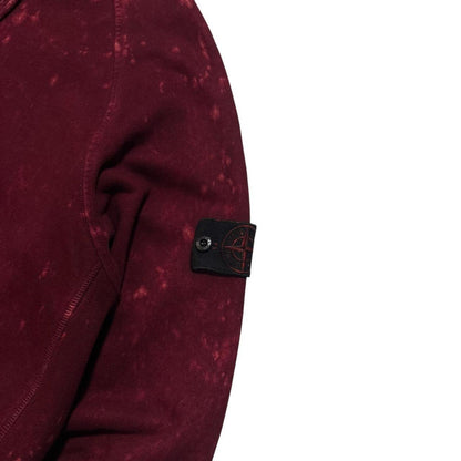 Stone Island Tye dye Pullover Hoodie | Large, Burgundy