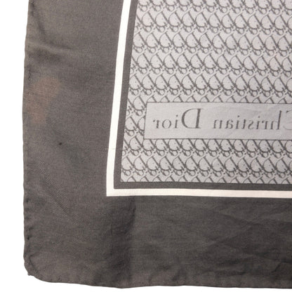 Vintage Dior Monogram Stripe Silk Scarf