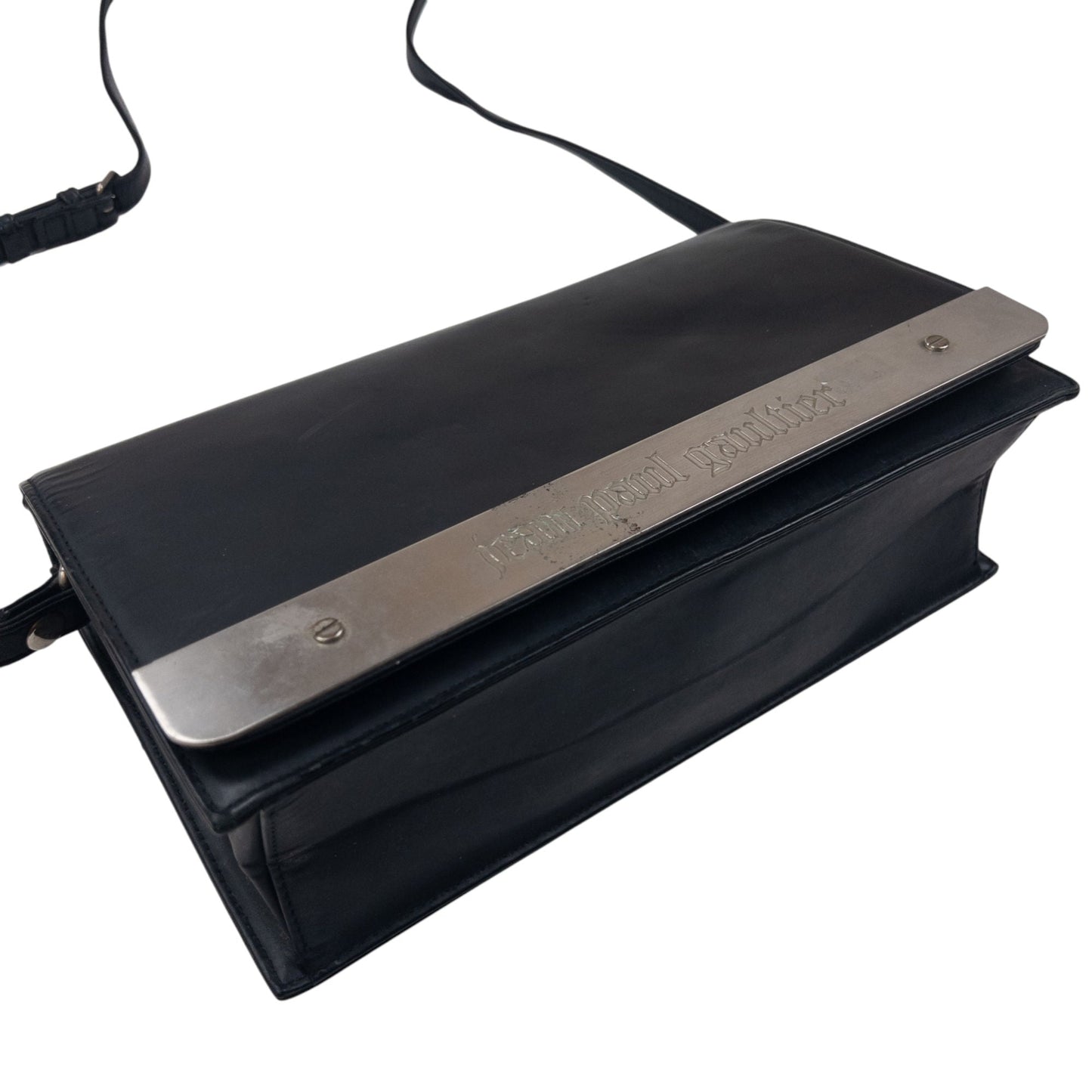 Vintage Jean Paul Gaultier Embossed Leather Crossbody Bag