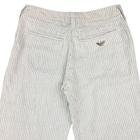 Vintage Armani Jeans Striped Linen Trousers Size W27