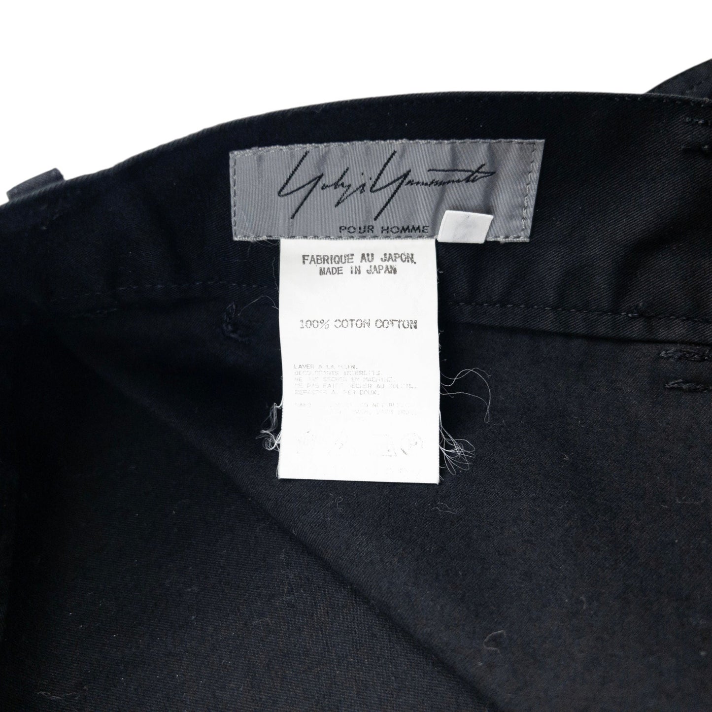 Vintage 2000s Yohji Yamamoto Zip Cuff Trousers Size W36 | W36, Black