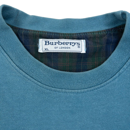 Vintage 90s Burberry Embroidered Sweatshirt Size M | Medium, Blue
