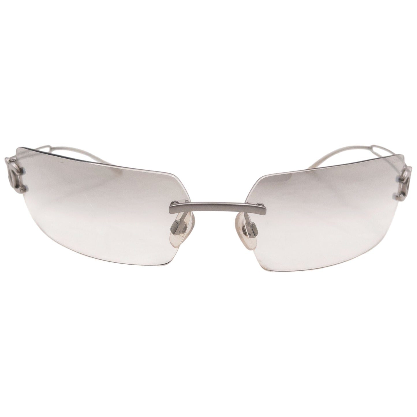 Vintage 2000s Chanel Rimless Sunglasses | O/S, Grey