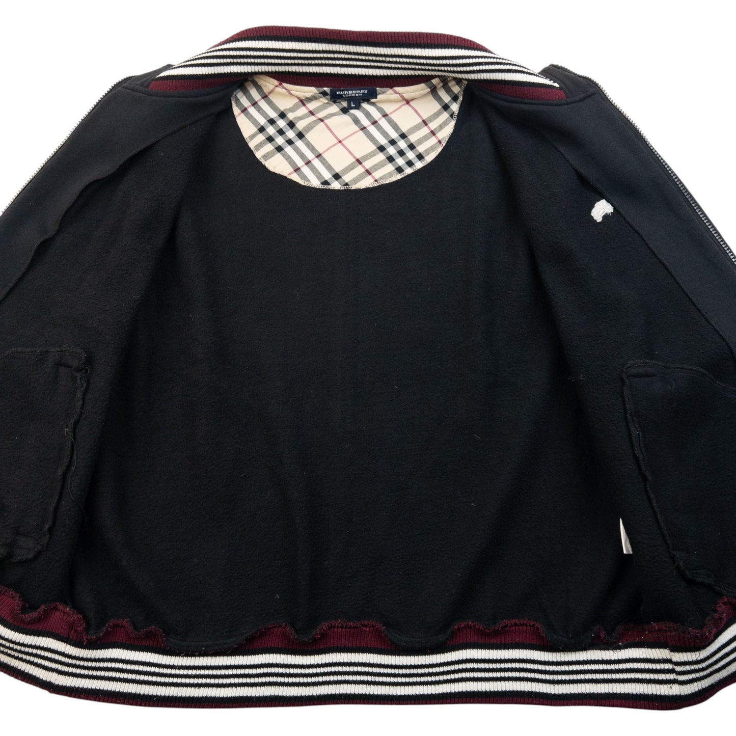 Vintage 2000s Burberry Zip Up Sweatshirt Size S | Small, Multicoloured
