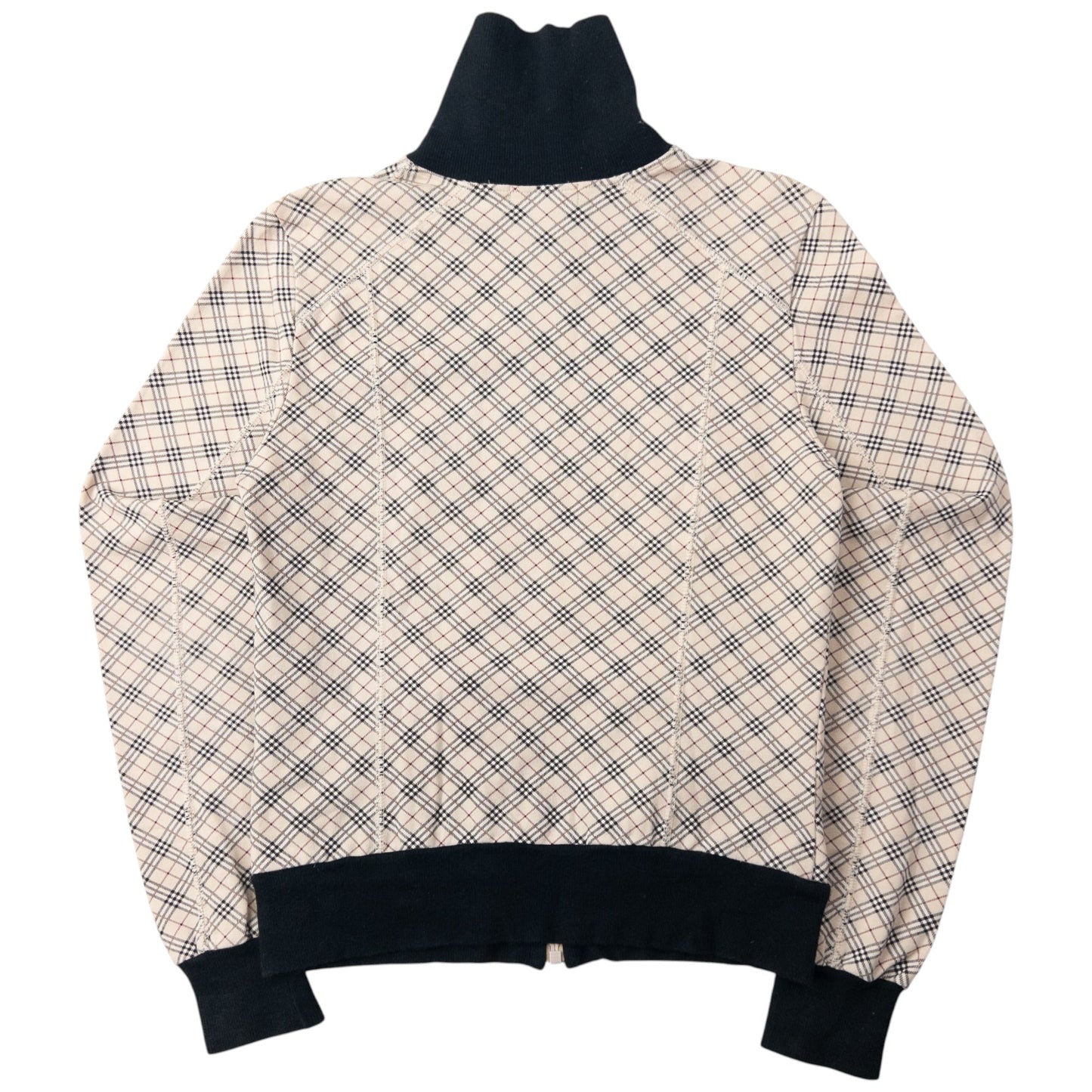Vintage Burberry Blue Label Nova Check Zip Up Sweatshirt Womens Size S