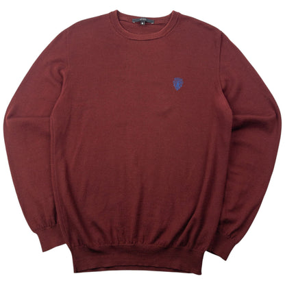 Vintage 2000s Gucci Lightweight Wool Jumper Size M | Medium, Burgundy