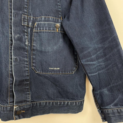 Stone Island Denim Jacket Indigo – Size XL | XL, Red