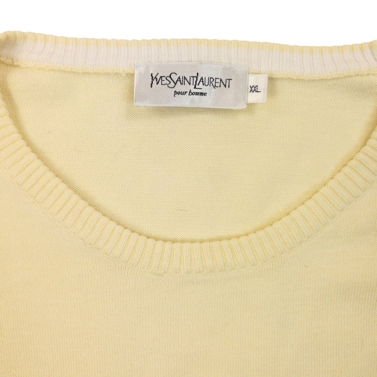 Vintage 90s YSL Yves Saint Laurent Lightweight Jumper Size XL | XL, Yellow
