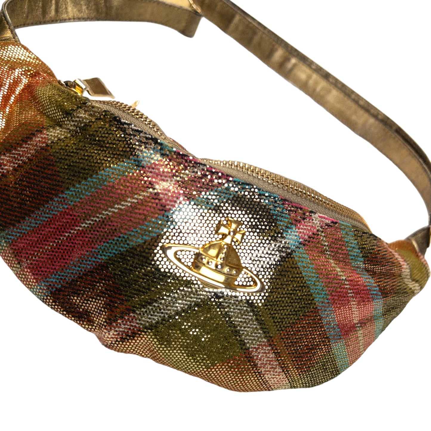 Vintage Vivienne Westwood Gold Tartan Cross Body Bag