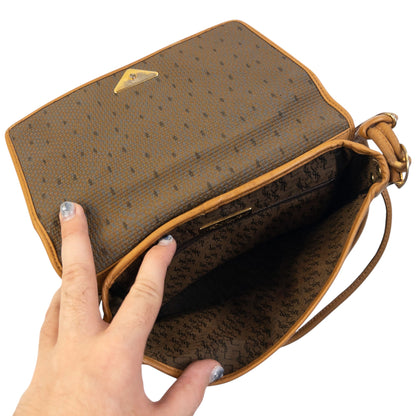 Vintage 90s YSL Yves Saint Laurent Leather Shoulder Bag | O/S, Brown