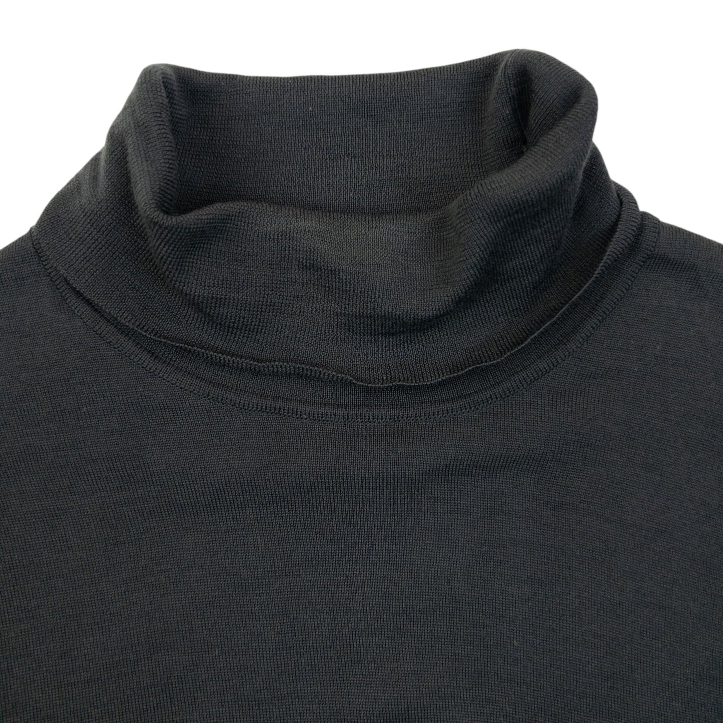 Vintage 2000s Issey Miyake White Label Turtleneck Jumper Size S | Small, Grey
