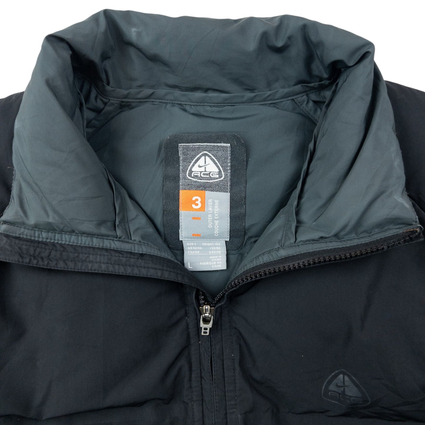 Vintage 2000s Nike ACG Zip Up Puffer Jacket Size L | Large, Black