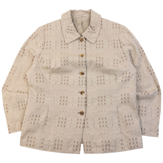 Vintage 2000s Burberry Nova Check Button Up Jacket Womens Size S | Small, Beige