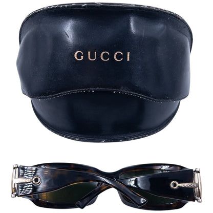 Vintage Gucci Horse Bit Tortoise Shell Sunglasses