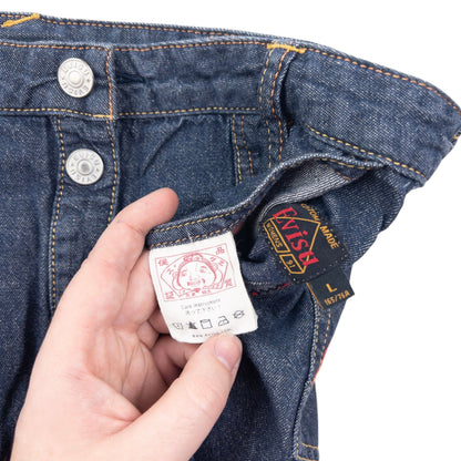 Vintage 2000s Evisu Double Gull Reversible Japanese Denim Mini Skirt Womens Size W29