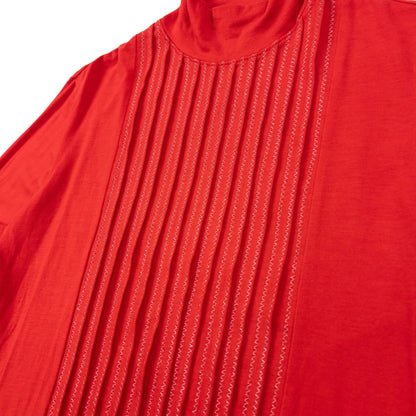 Vintage 2000s Issey Miyake Pleated Long Sleeve Turtleneck T Shirt Womens Size M