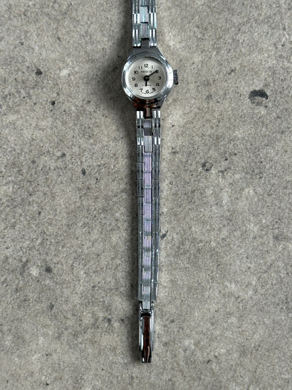 Regus 1970s Swiss Silver ToneJewel Mechanical Watch