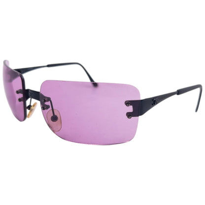 Vintage 2000s Chanel Rimless Sunglasses | O/S, Black