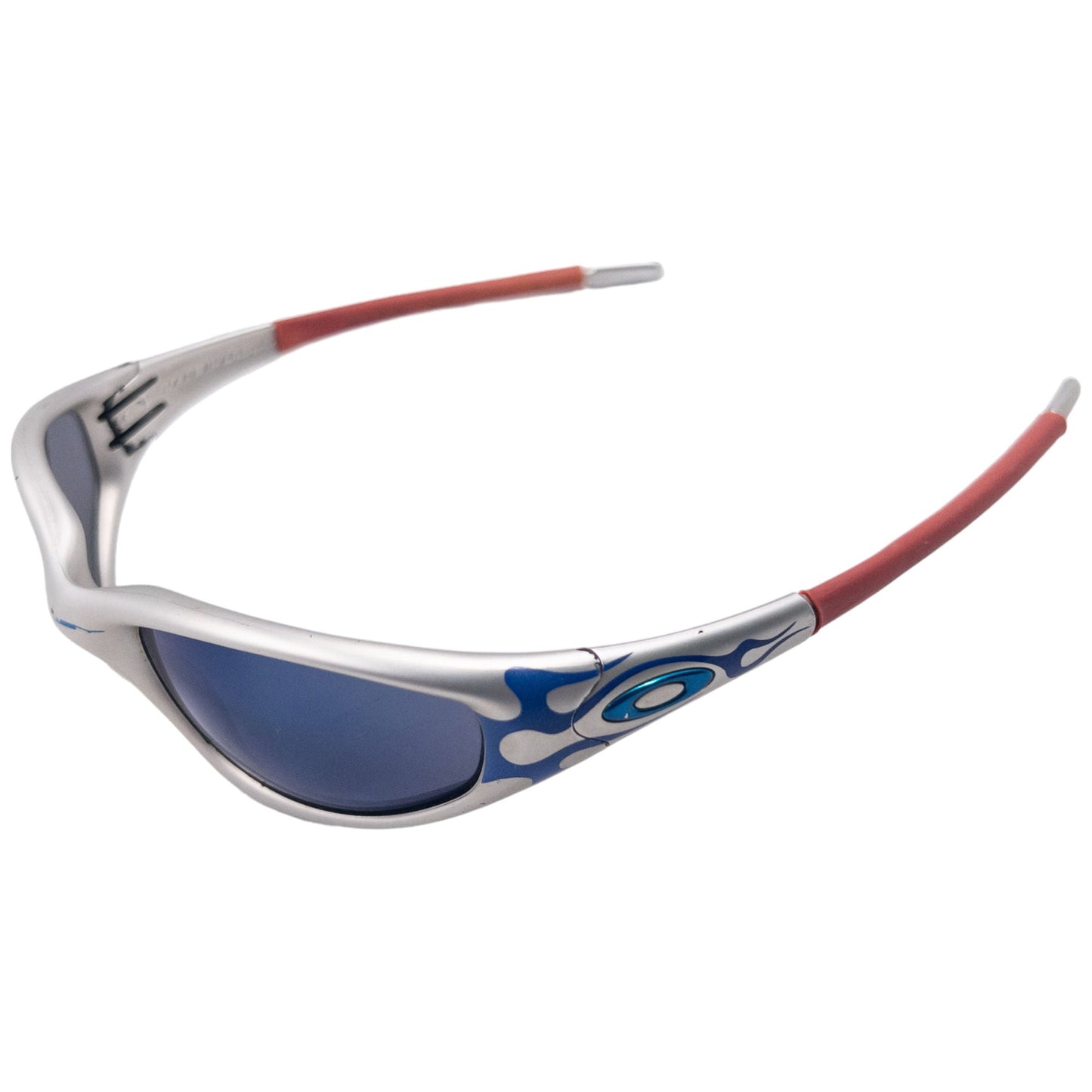 Vintage Oakley Straight Jacket FMJ + Blue Flame Sunglasses