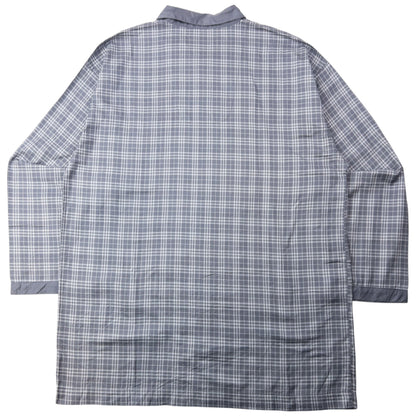 Vintage 2000s Burberry Nova Check Long Sleeve Button Up Pyjama Shirt Size L | Large, Grey