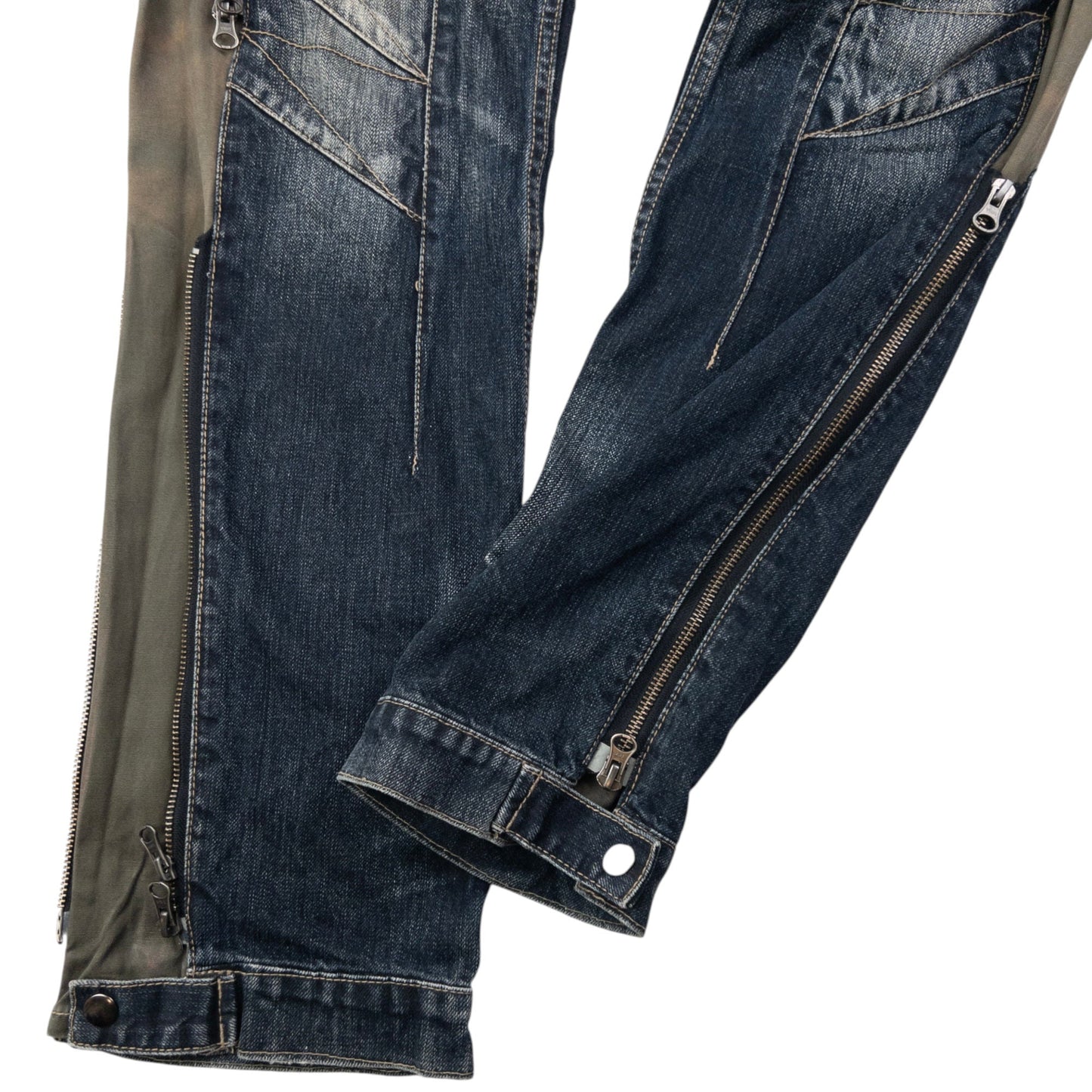 Vintage 2000s PPFM Multi Zip Denim Jeans Size W32