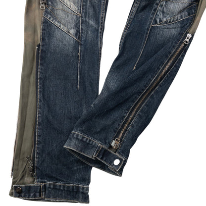 Vintage 2000s PPFM Multi Zip Denim Jeans Size W32