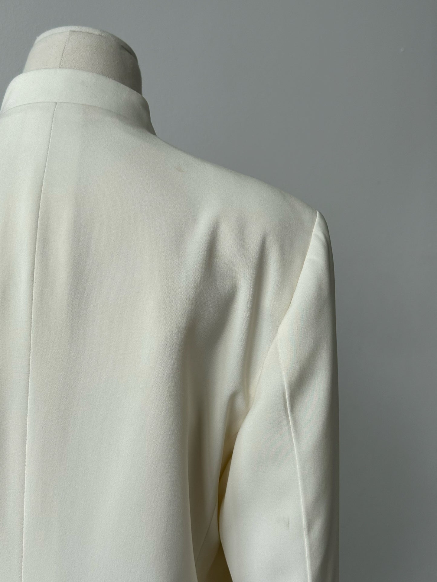 Vintage 1990s Collarless Single Breasted Suit - 40R/W30