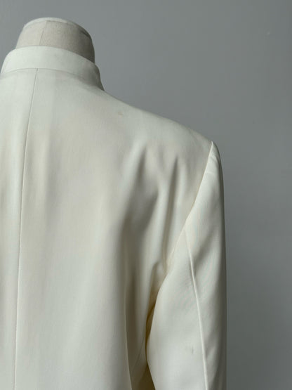 Vintage 1990s Collarless Single Breasted Suit - 40R/W30
