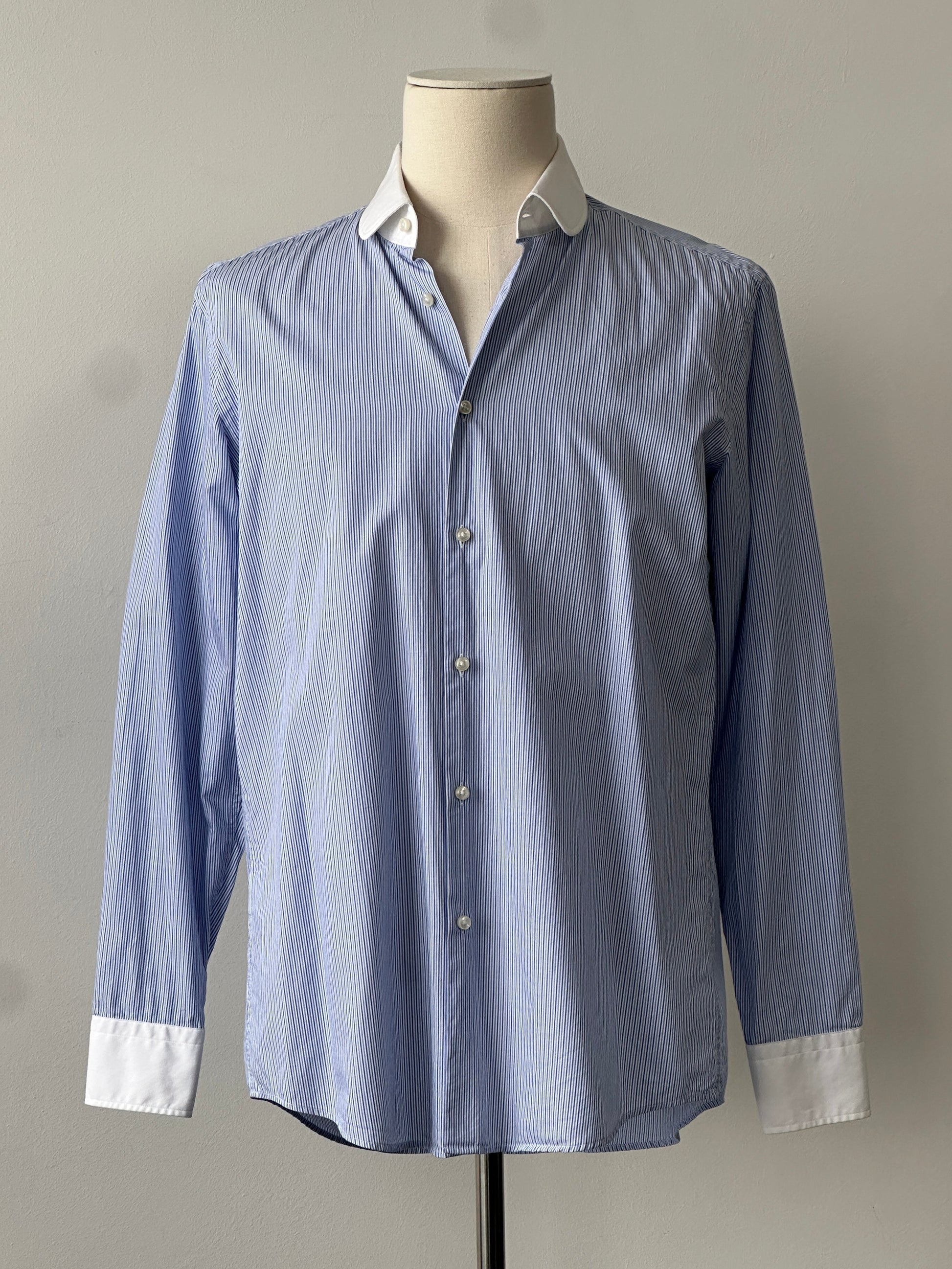 Hugo Boss 2000s Pure Cotton Striped Shirt - M-L