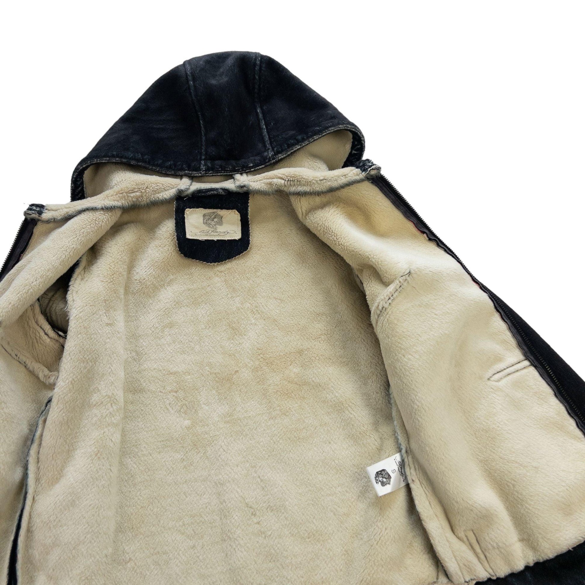 Vintage Ed Hardy Faux Fur Jacket Woman's Size S - Known Source