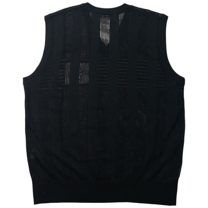 Vintage 90s Balenciaga Knit Sweater Vest Size S | Small, Black