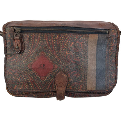 Vintage 80s CP Company Leather Paisley Crossbody Bag | O/S, Multi