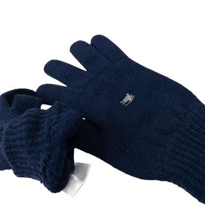 Vintage 2000s Burberry Wool Gloves | O/S, Navy
