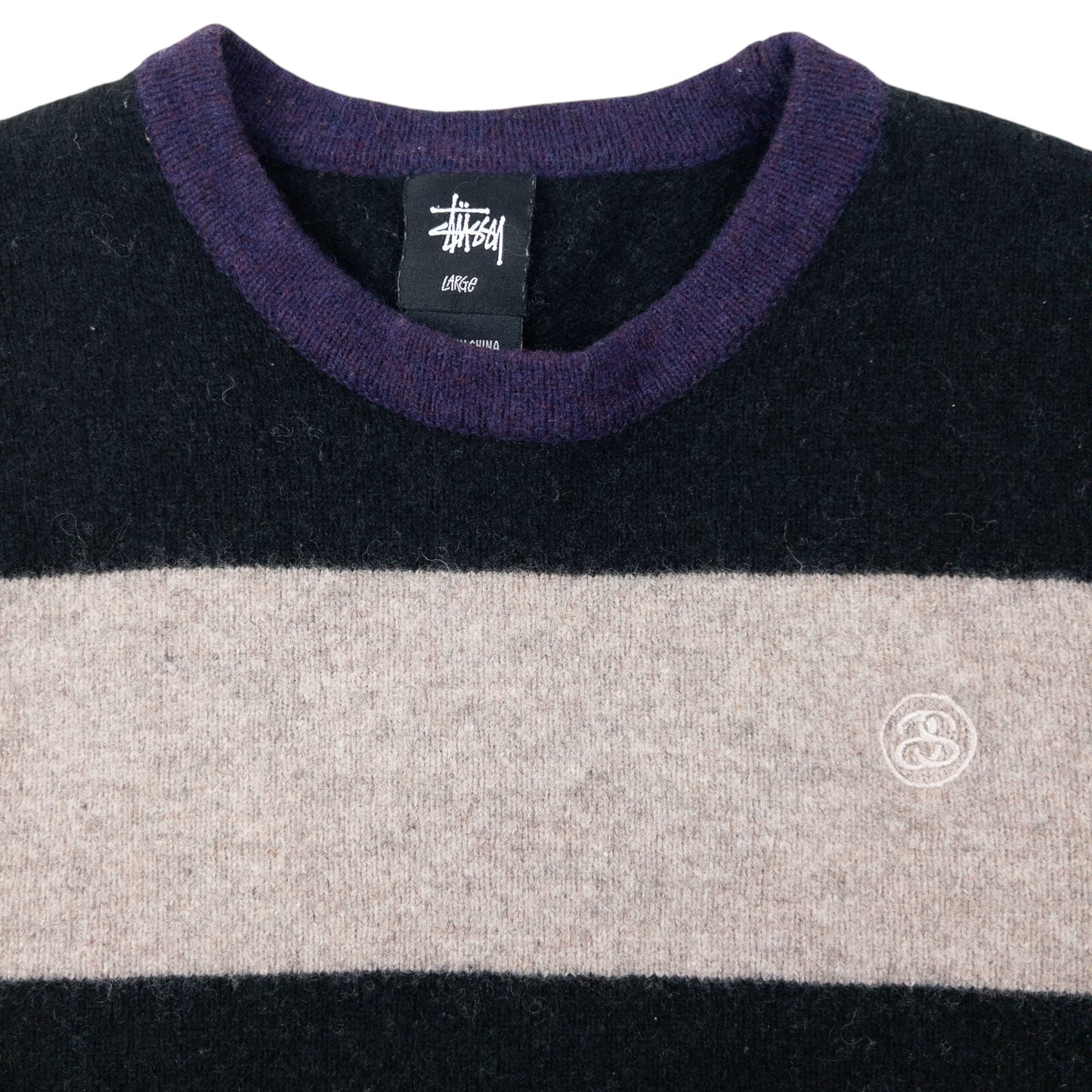 Vintage 2000s Stussy Striped Wool Jumper Size XS | XS, Multicoloured