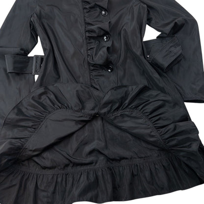 Vintage Dolce & Gabbana Belt Waist Ruffle Jacket Womens Size M | Medium, Black