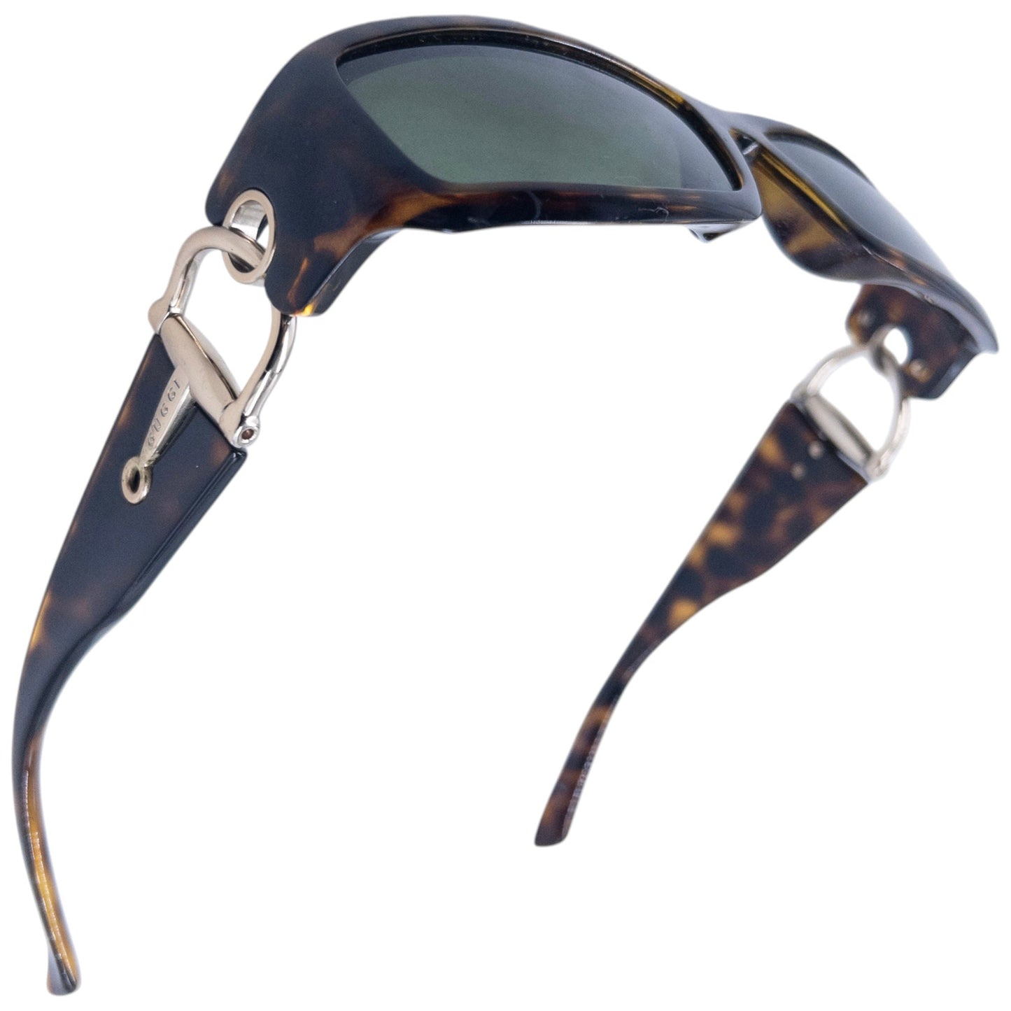 Vintage Gucci Horse Bit Tortoise Shell Sunglasses