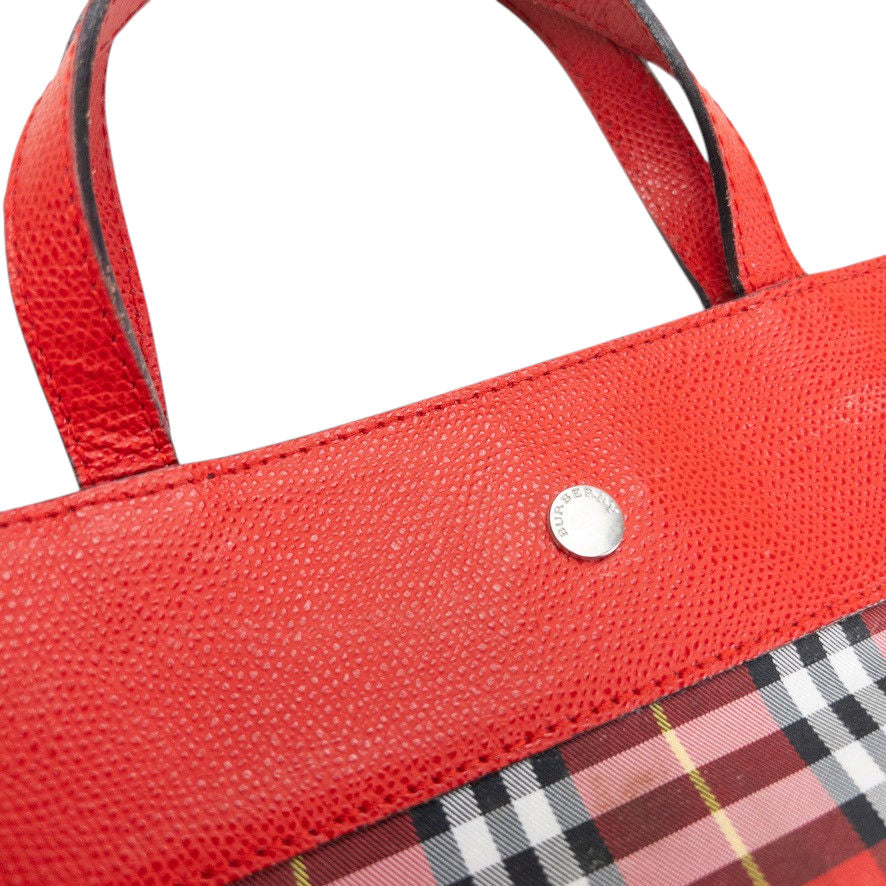 Vintage 2000s Burberry Nova Check Handbag | O/S, Red